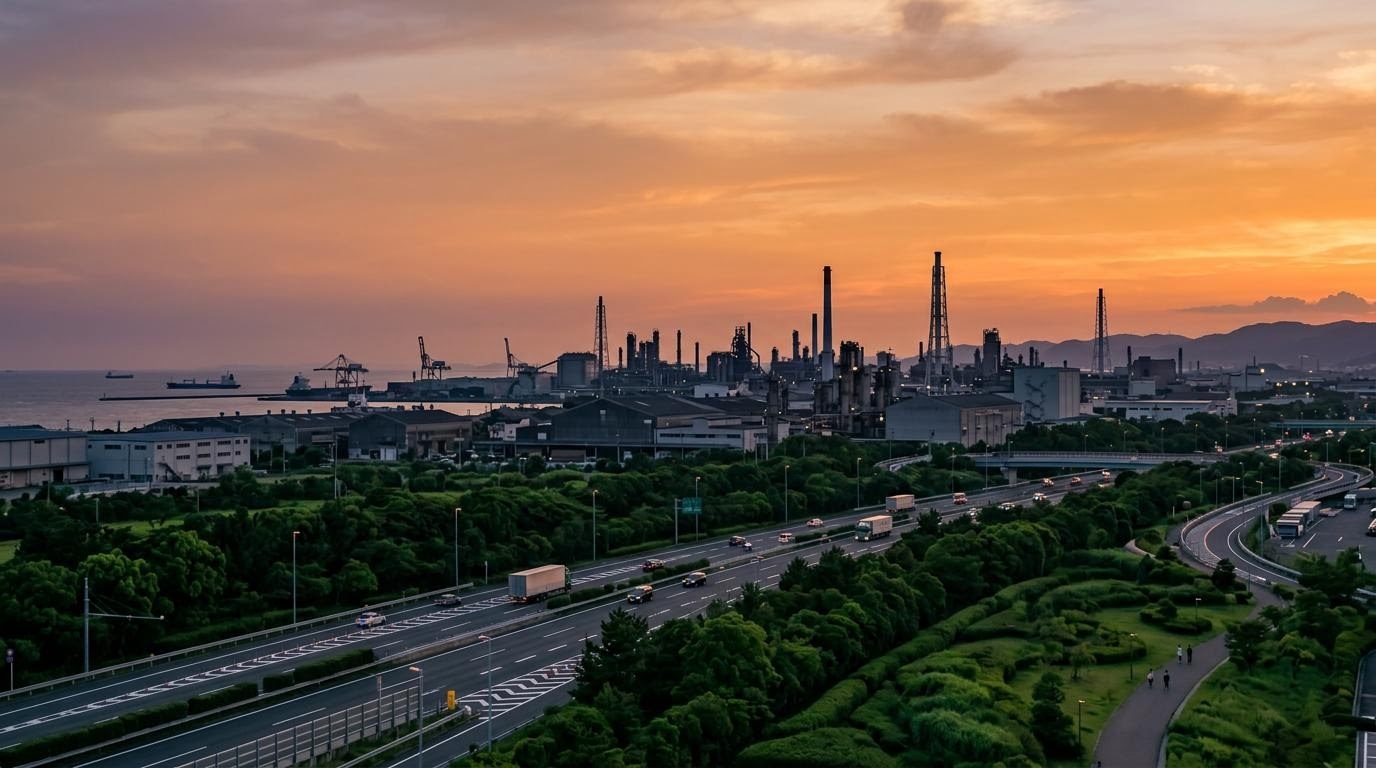 愛知県の自動車産業圏の様子